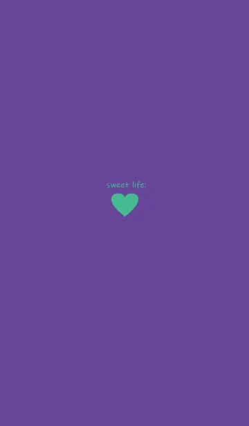 [LINE着せ替え] sweet life heart :)purple greenの画像1