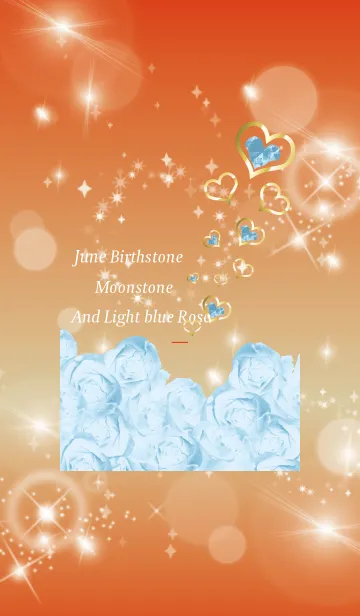 [LINE着せ替え] 赤 : 誕生石6月のムーンストーンの画像1