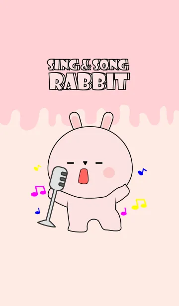 [LINE着せ替え] Sing ＆ Song Pink Rabbit Theme (jp)の画像1