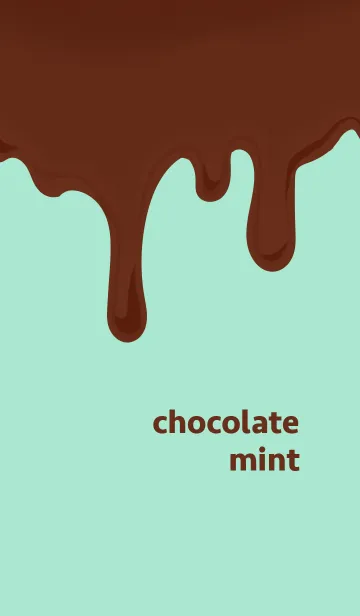 [LINE着せ替え] チョコミント - chocolate mint drip -の画像1