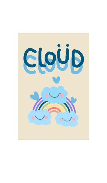 [LINE着せ替え] Cloud with rainbowの画像1