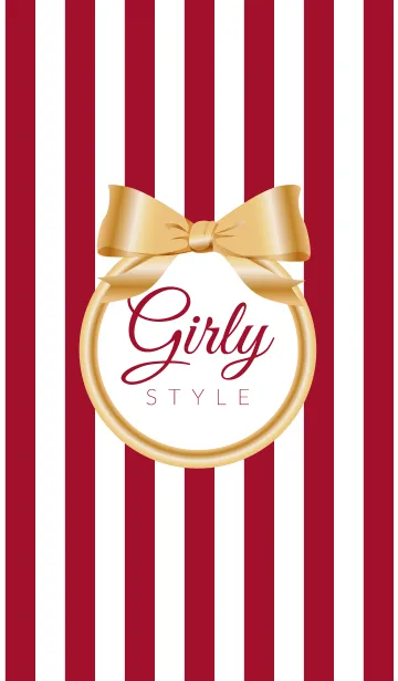 [LINE着せ替え] Girly Style-GOLDStripes20の画像1