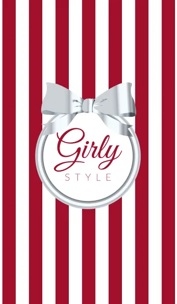 [LINE着せ替え] Girly Style-SILVERStripes20の画像1