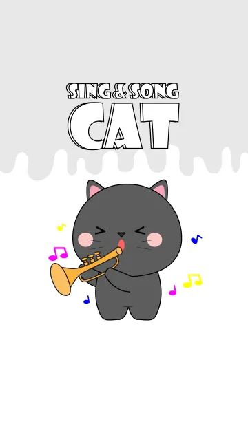 [LINE着せ替え] Sing ＆ Song Black Cat Theme (jp)の画像1