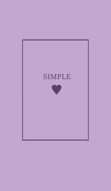 [LINE着せ替え] 大人のシンプルハート =purple=**の画像1