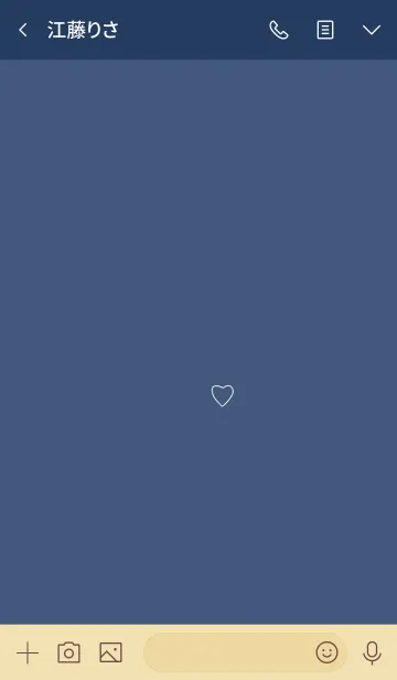 [LINE着せ替え] 大人ブルーとゆるハートの画像3