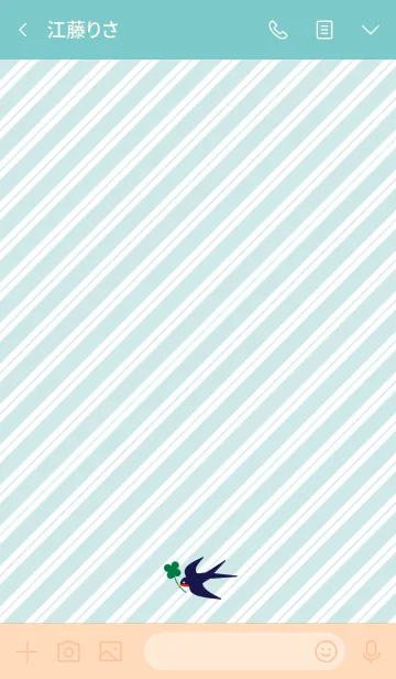 [LINE着せ替え] つばめストライプ1の画像3