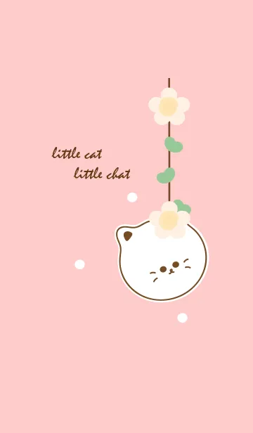 [LINE着せ替え] little cat with little flowerの画像1