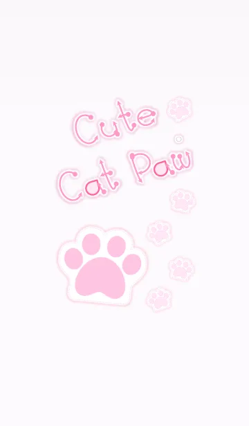 [LINE着せ替え] Cute Cat Paw 2！ (Violet Ver.3)の画像1