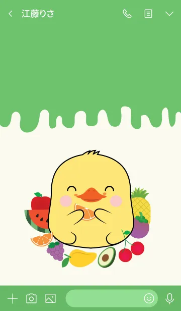 [LINE着せ替え] Duck And Fruit Theme (jp)の画像3