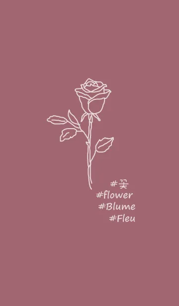[LINE着せ替え] #flower* rose (deep pink)の画像1