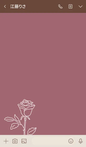 [LINE着せ替え] #flower* rose (deep pink)の画像3