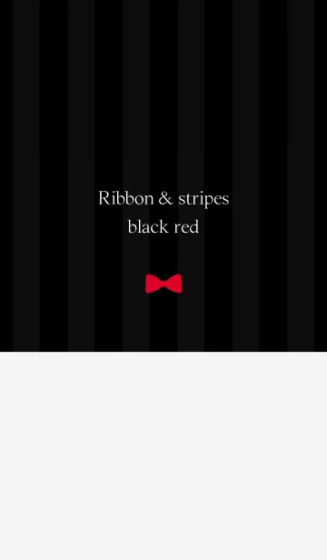 [LINE着せ替え] Ribbon ＆ stipes black redの画像1