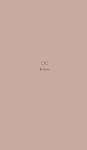 大人かわいいリボンとベージュのLINE着せ替え