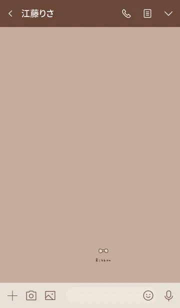 [LINE着せ替え] 大人かわいいリボンとベージュの画像3