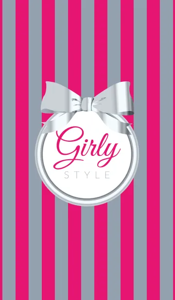 [LINE着せ替え] Girly Style-SILVERStripes22の画像1