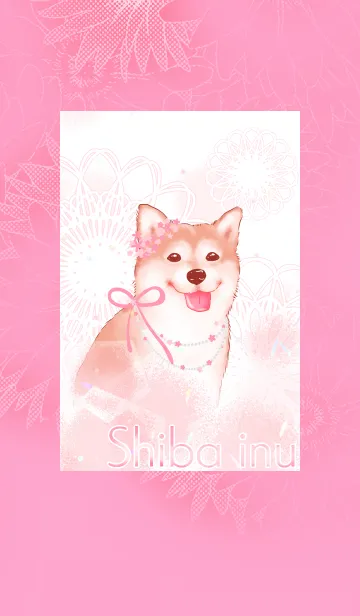 [LINE着せ替え] 柴犬-桃色の記憶-の画像1