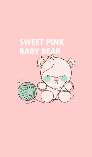 [LINE着せ替え] Sweet pink baby bear 17の画像1