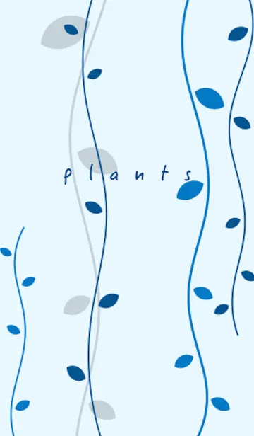 [LINE着せ替え] simple plants. (blue)の画像1