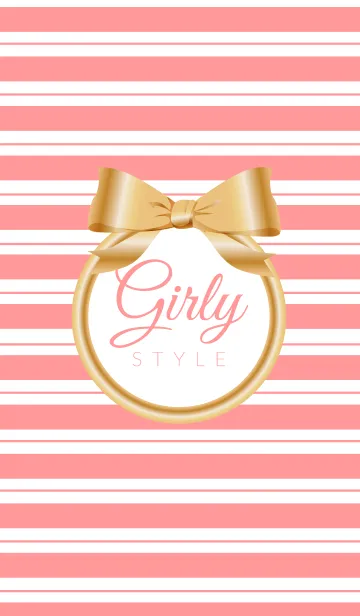 [LINE着せ替え] Girly Style-GOLDBorder2の画像1