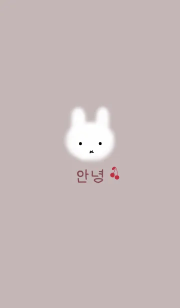 [LINE着せ替え] 韓国語 着せかえ (cherry rabbit)の画像1