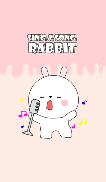 [LINE着せ替え] Sing ＆ Song White Rabbit Theme (jp)の画像1