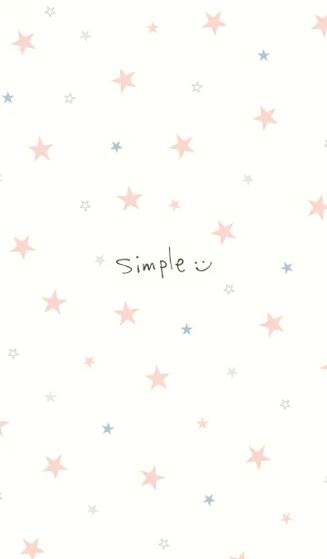 [LINE着せ替え] 星 ピンク スマイル3の画像1