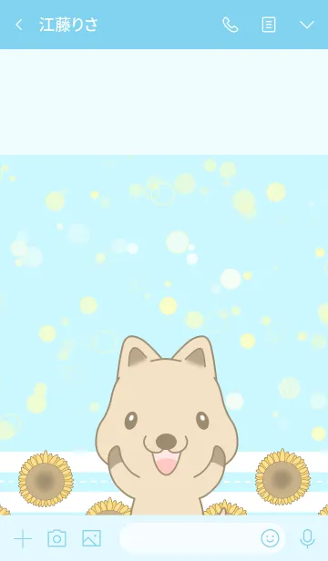 [LINE着せ替え] 幸せな笑顔満開の着せ替えの画像3