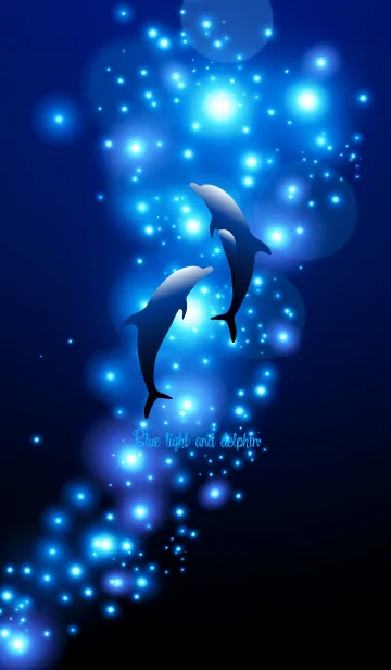 [LINE着せ替え] Blue light and dolphin 15.の画像1