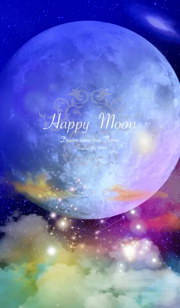 [LINE着せ替え] 運気上昇の月 Happy Moonの画像1