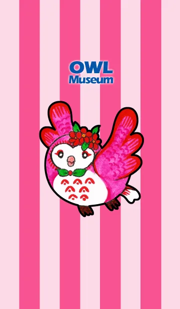 [LINE着せ替え] フクロウ 博物館 142 - Hana Flower Owlの画像1