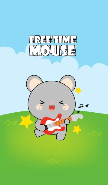 [LINE着せ替え] Free Time Gray Mouse Theme (jp)の画像1