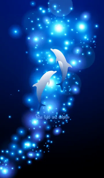 [LINE着せ替え] Blue light and dolphin 16.の画像1