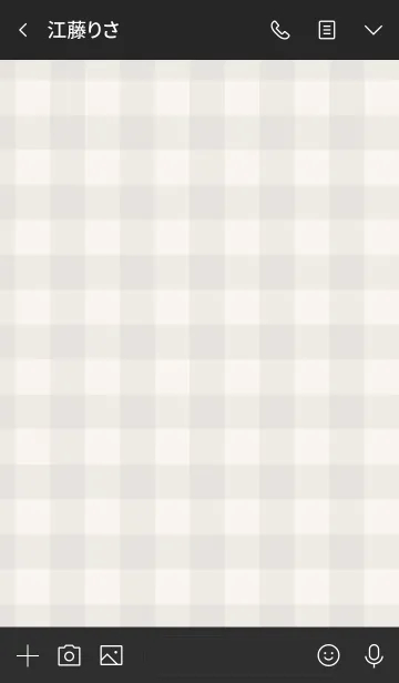 [LINE着せ替え] 黒ギンガムチェック-スマイル8-の画像3