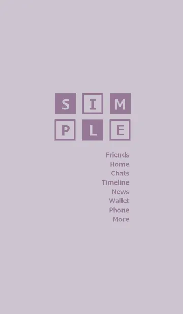 [LINE着せ替え] SIMPLE BOX =lavender beige=の画像1