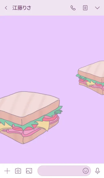 [LINE着せ替え] Sandwich themeの画像3