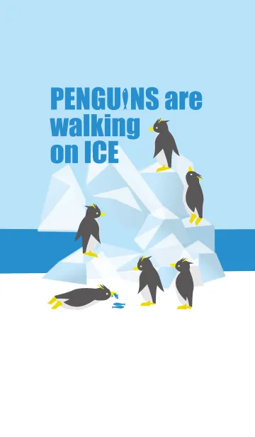 [LINE着せ替え] PENGUINS are walking on ICEの画像1