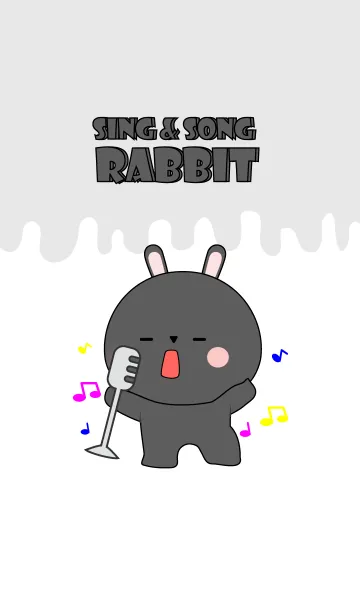 [LINE着せ替え] Sing ＆ Song Black Rabbit Theme (jp)の画像1