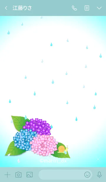 [LINE着せ替え] 2-1 紫陽花(あじさい) 〜Hydrangea〜の画像3