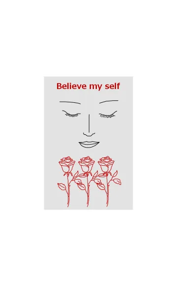 [LINE着せ替え] Believe my self (white)の画像1