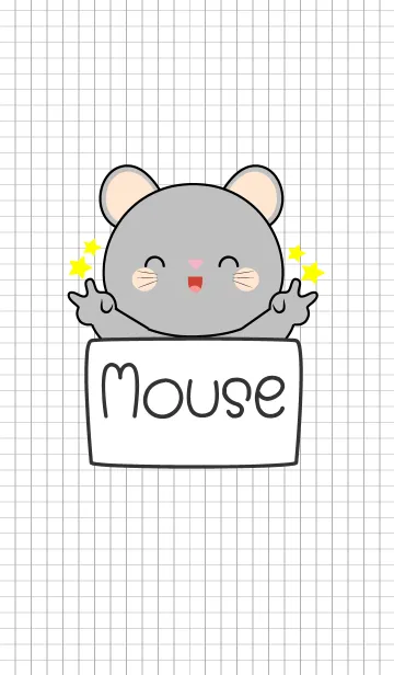 [LINE着せ替え] Cool Gray Mouse Theme (jp)の画像1