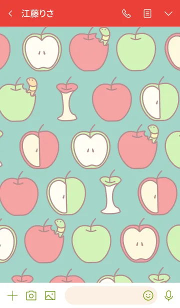 [LINE着せ替え] ごろごろりんごの画像3