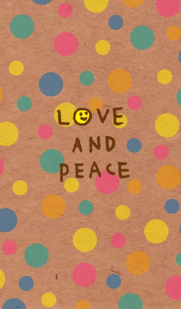 [LINE着せ替え] カラフル水玉クラフト紙-スマイル28-の画像1