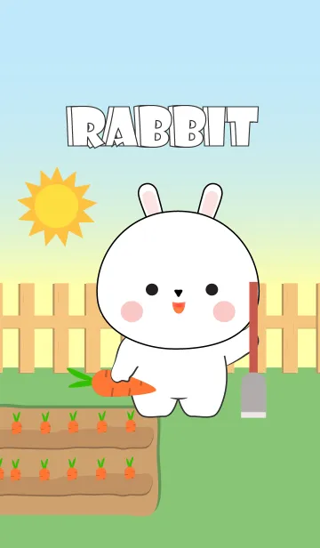 [LINE着せ替え] Oh！ Cute White Rabbit Theme (jp)の画像1