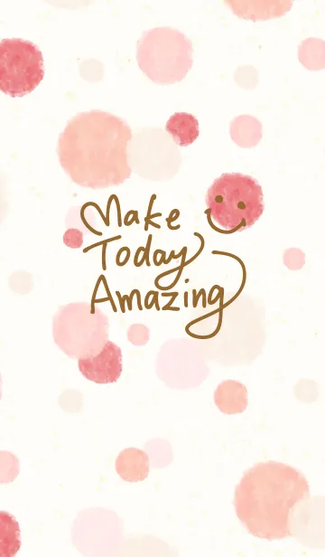 [LINE着せ替え] 水彩水玉5-スマイル18-の画像1