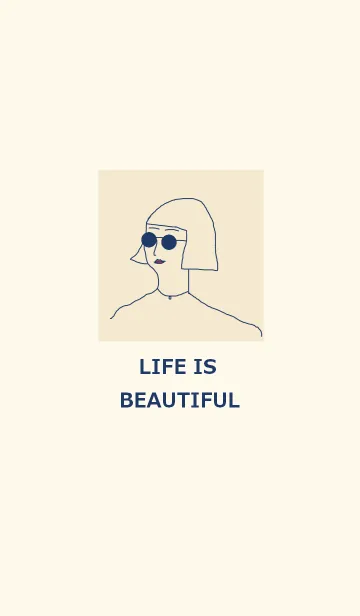 [LINE着せ替え] LIFE IS BEAUTIFUL =navy=の画像1