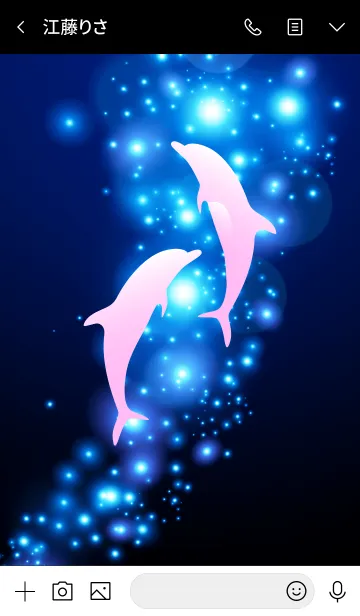 [LINE着せ替え] Blue light and dolphin 17.の画像3