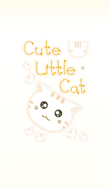 [LINE着せ替え] Cute Little Cat！ (Beige V.2)の画像1