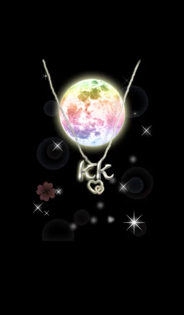 [LINE着せ替え] イニシャル K＆K(レインボームーン)の画像1