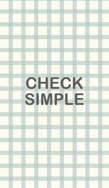 [LINE着せ替え] CHECK SIMPLE ミント＆ベージュ チェック柄の画像1